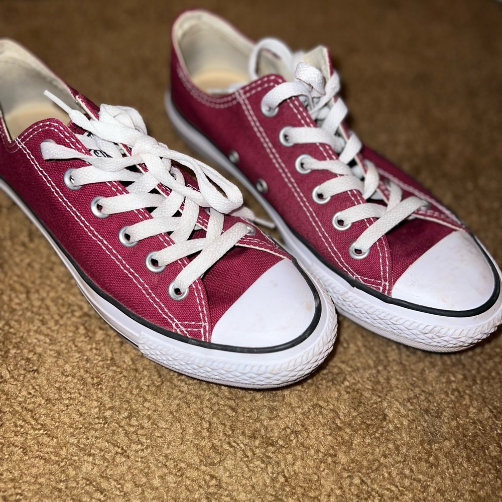 Converse Burgundy Canvas Sneakers